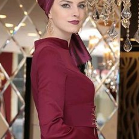 Long evening dress/ Muslim mix dress - Picture 6 of 7